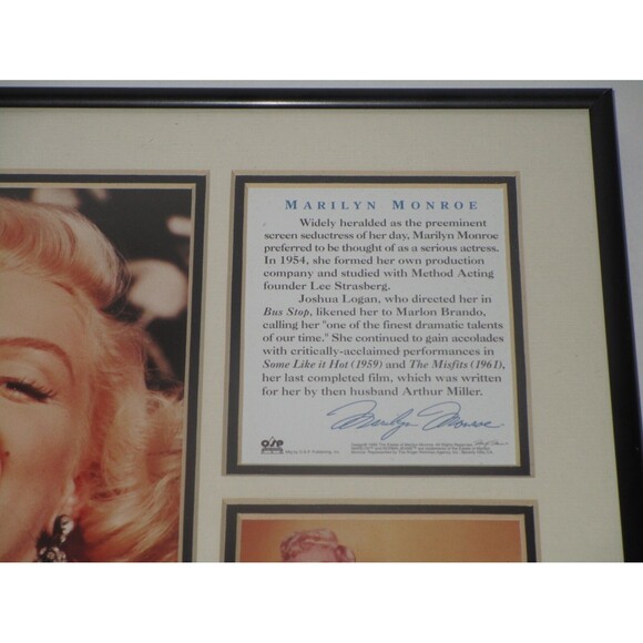 OSP Publishing 1995 Marilyn Monroe Framed & Matted Photos Plaque RARE - Picture 3 of 6